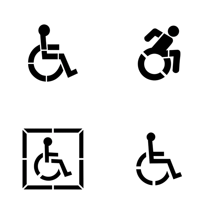 Handicap Parking Symbol Stencils