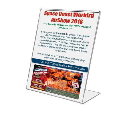 6"W x 8"H Sign Stand Side Load Promotional Frame Display Notice