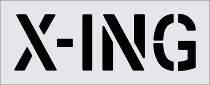 X-ING Stencil 12" Letters for Crosswalks and Driveways