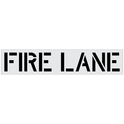 FIRE LANE Stencil for Pavement Marking