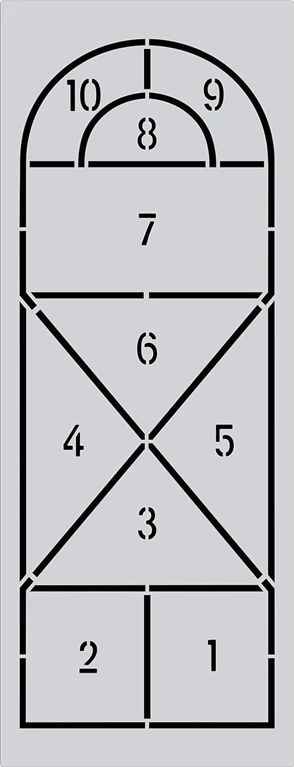 Hopscotch Stencil Template for Daycares and Schools
