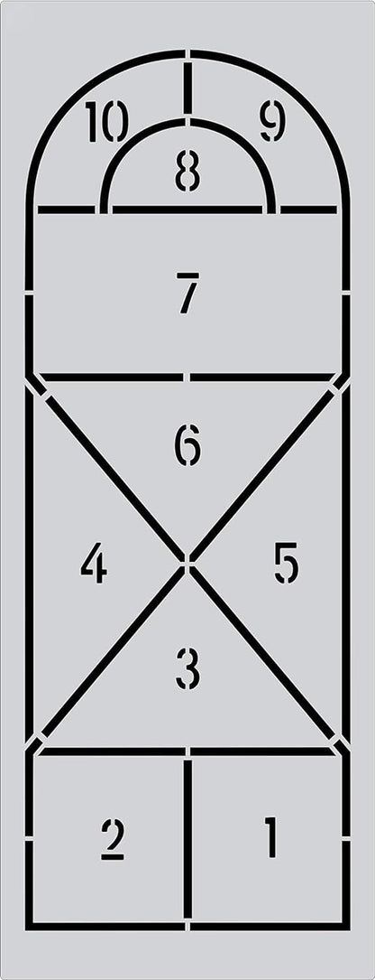 Hopscotch Stencil Template for Daycares and Schools