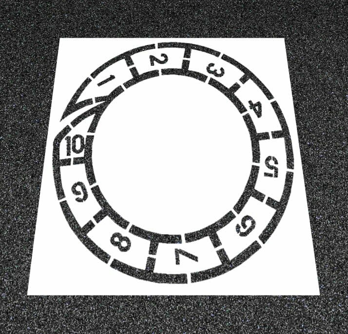 Circular Hopscotch Stencil 72" for Playgrounds and Parks