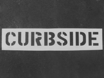 CURBSIDE Stencil with 12" Letters for Parking Lot Marking