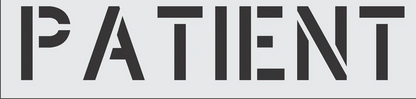PATIENT Stencil with 12" Letters for Parking Zones