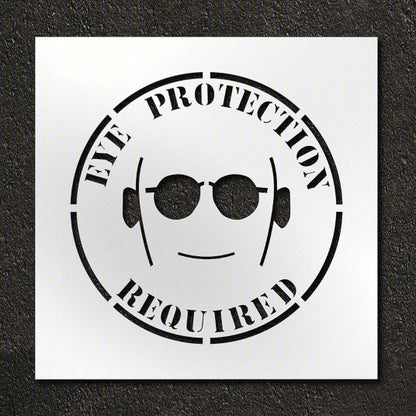 EYE PROTECTION REQUIRED 42" Safety Stencil