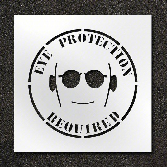 EYE PROTECTION REQUIRED 42" Safety Stencil