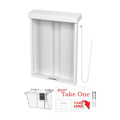 8.5"W x 11"H Outdoor Flyer Holder Wall Brochure Box with Card Bin