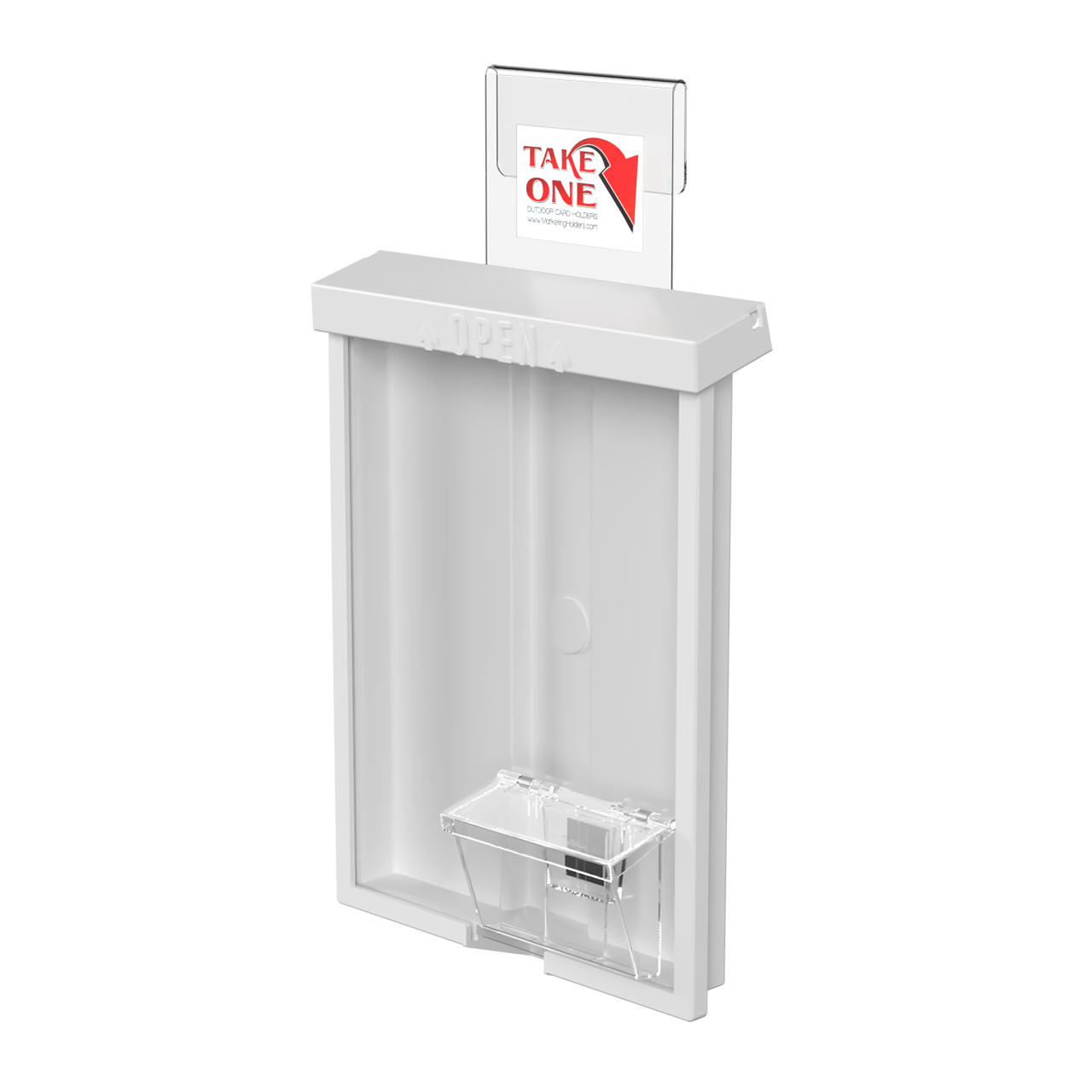 8.5"W x 11"H Outdoor Window Hook Catalog Holder with Card Box
