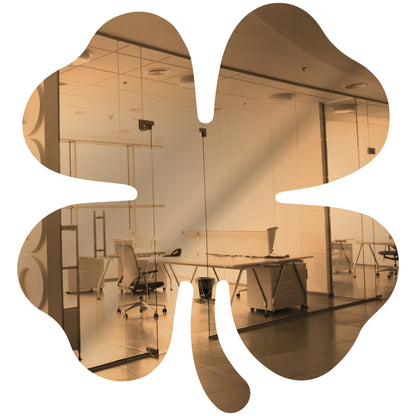 50 Pack Shamrock Shape Acrylic Mirror Tiles Crafts Select Color