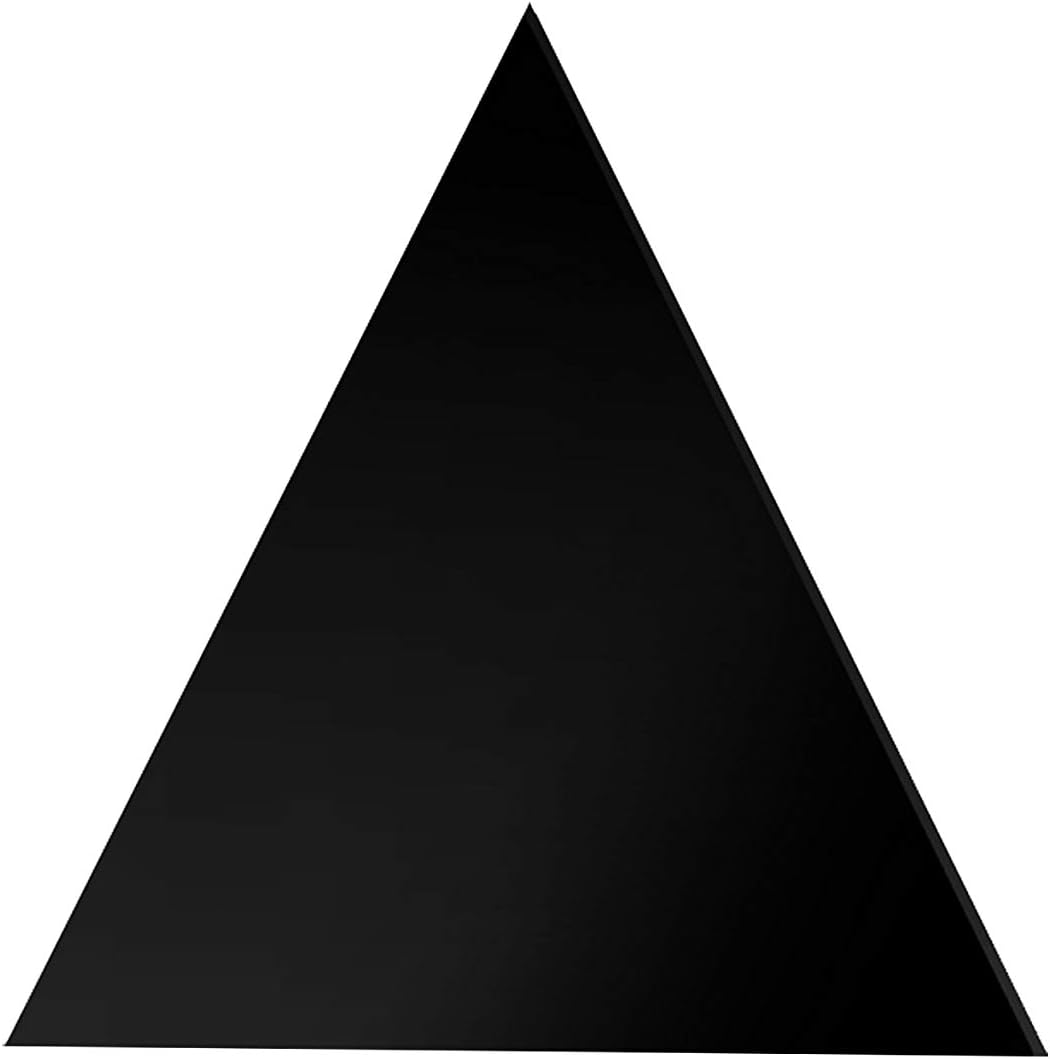 Black Acrylic Triangle Tiles 10 Pack 0.118" Thick