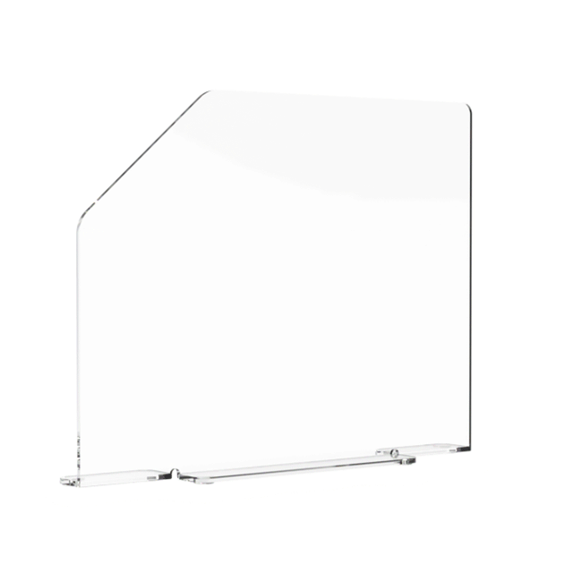 19"W x 18"H Splash Guard with Feet Acrylic Sink Barrier