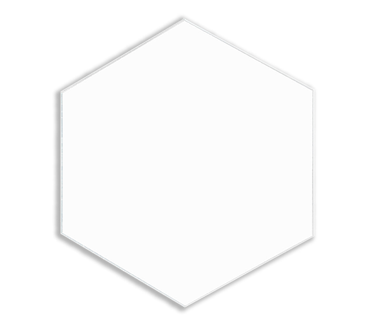 Hexagon Tile 5" Acrylic 1/8" Thick Pieces for Crafts