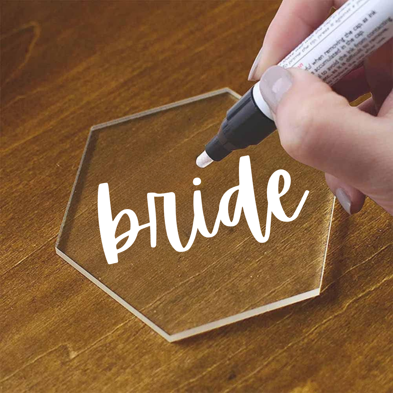 Hexagon Tile 4" Acrylic 1/4" Thick Pieces for Crafts