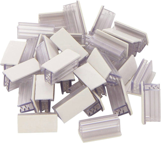 1"W x .5"D Price Tag Photo Holder Grips with Adhesive Pack of 50