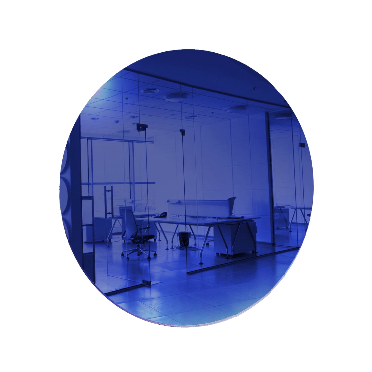 Dark Blue Round Shaped Mirror Acrylic Pieces for Arts and Crafts