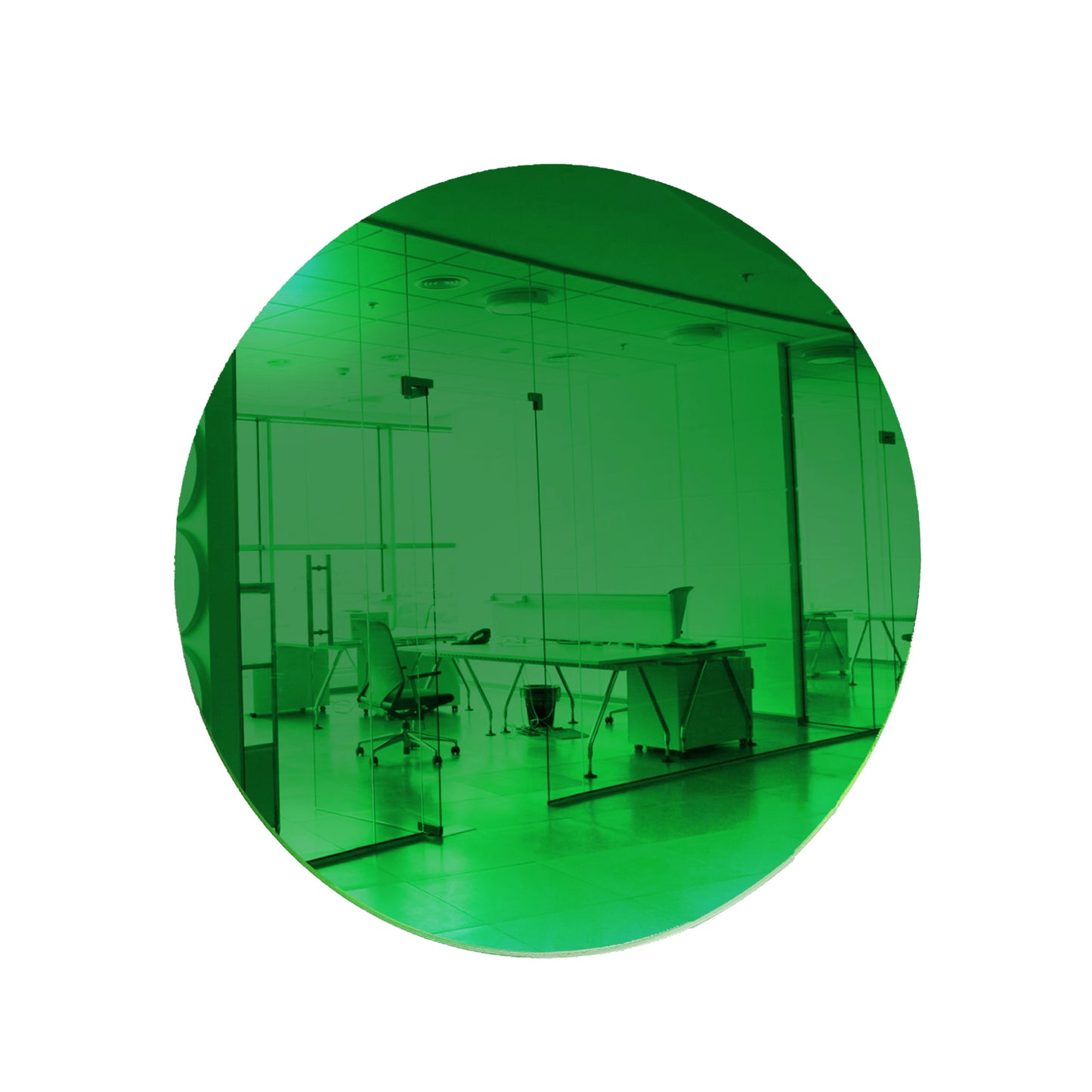 Light Green Round Mirror Acrylic Pieces for Arts and Crafts