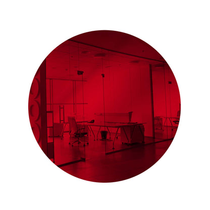 Medium Red Round Mirror Acrylic Pieces for Arts and Crafts