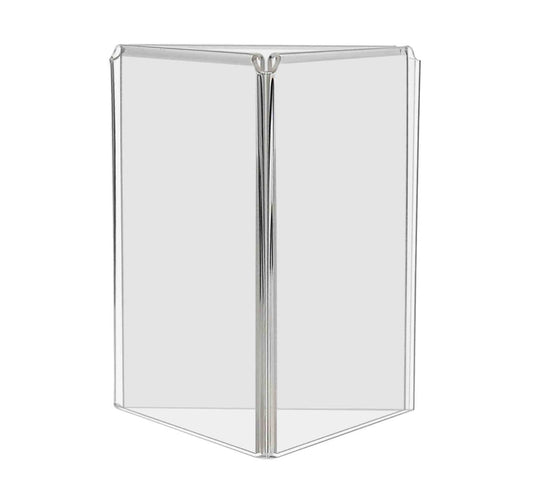 5"W x 7"H 3 Sided Sign Holder Table Tent Display