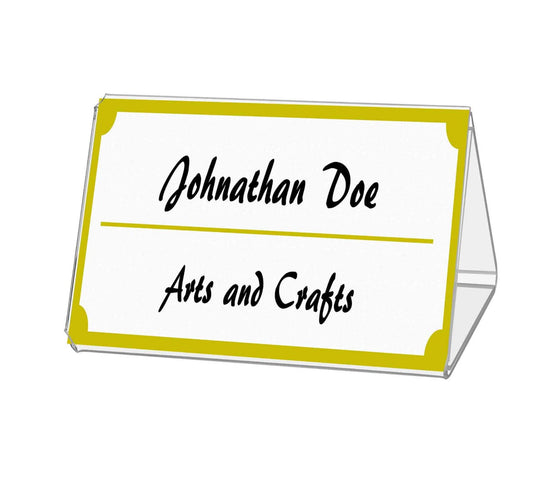 5"W x 7"H 3 Sided Sign Holder Table Tent Display