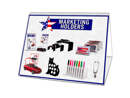 8.5"W x 11"H 3 Sided Sign Holder Table Tent Display
