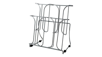 Chrome Wire Two Tier Brochure Holder Four Pocket Stand For four inch Literature