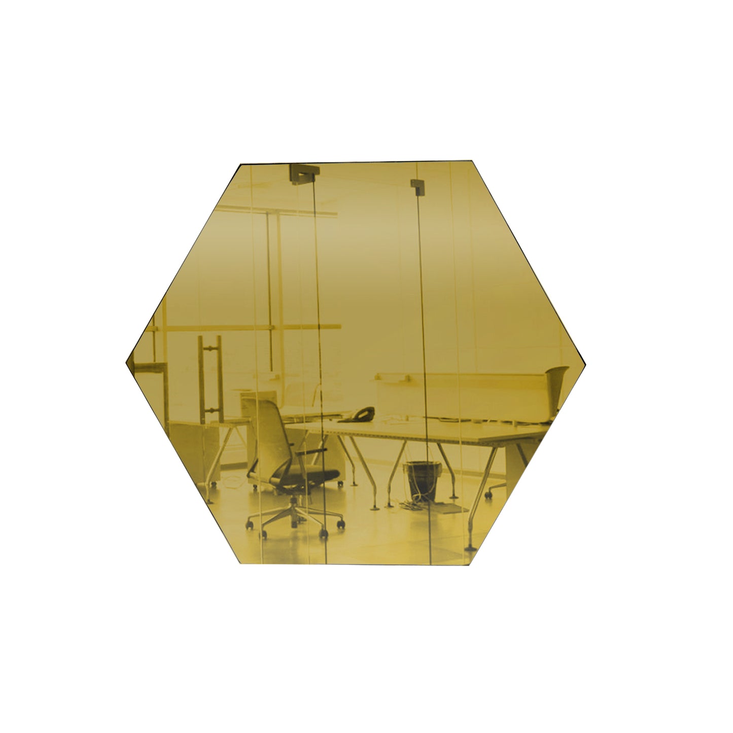 Gold Hexagon Shaped Mirror Acrylic Pieces for Arts and Crafts