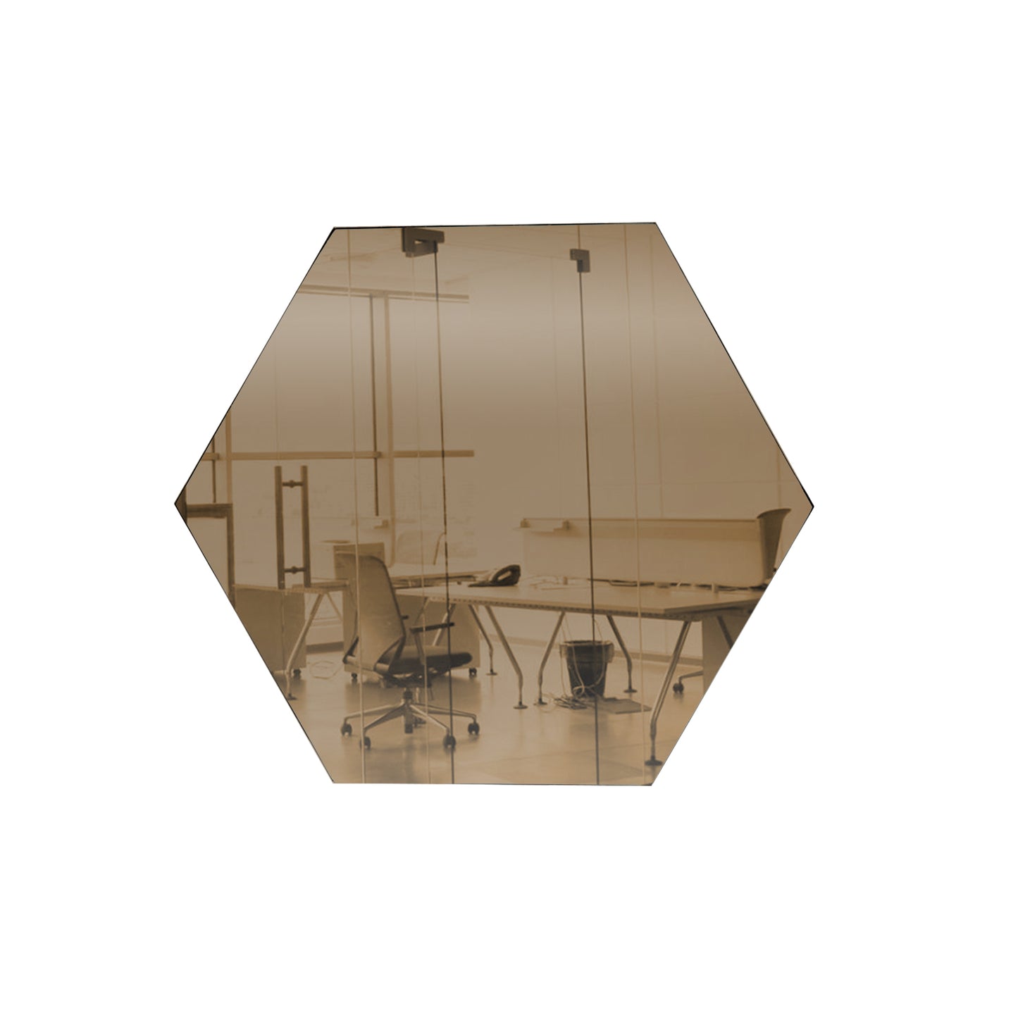 Bronze Hexagon Shaped Mirror Acrylic Pieces for Arts and Crafts
