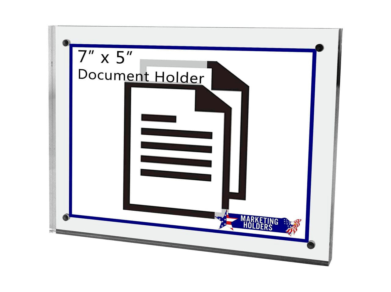 7"W x 5"H Thick Premium Photo Holder Sign Stand Magnetic Closure