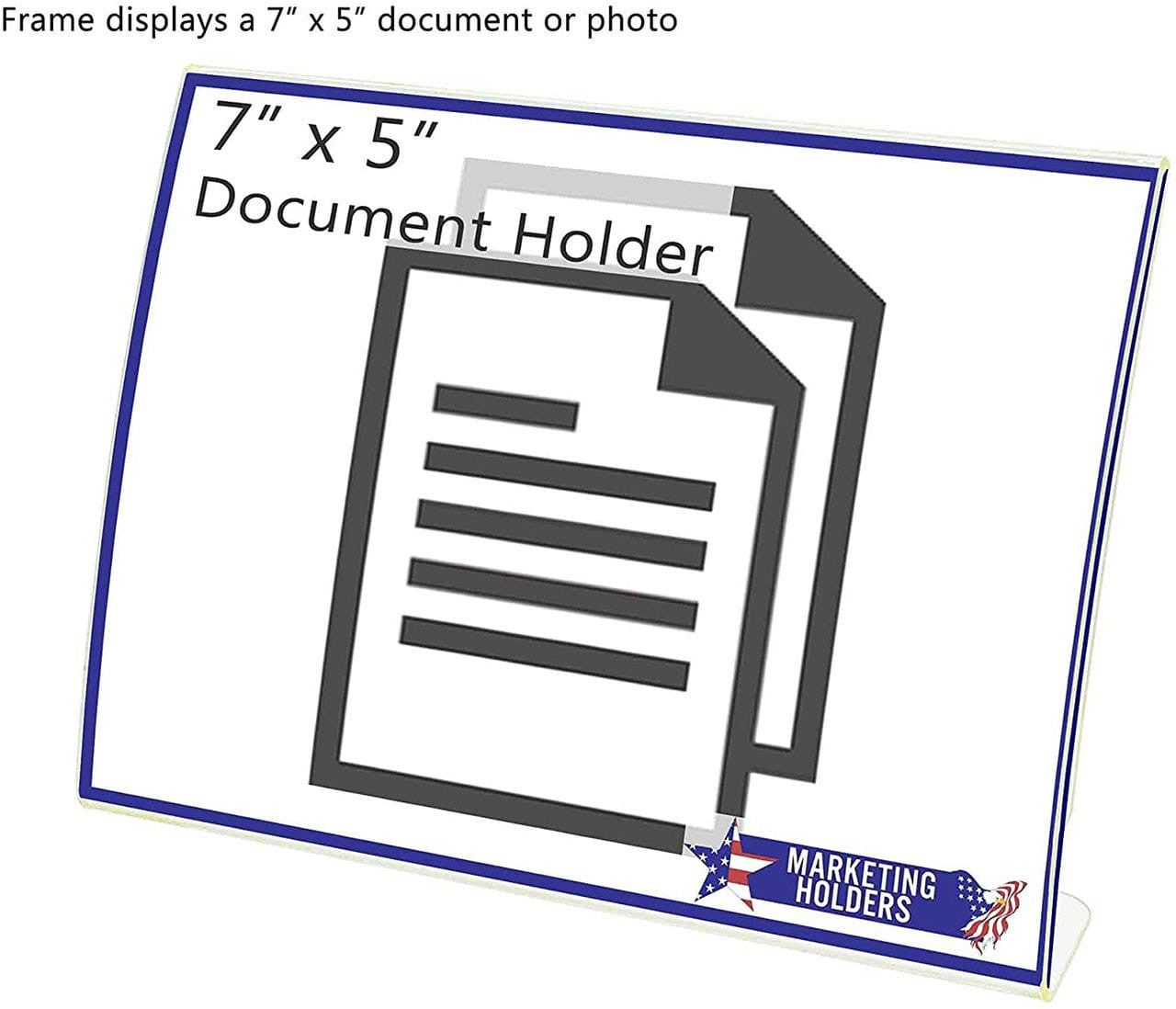 7"W x 5"H Curved Sign Holder Side Load Advertisement Display