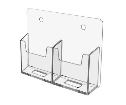 2 Pocket Business Card Holder Vertical Wall Mount