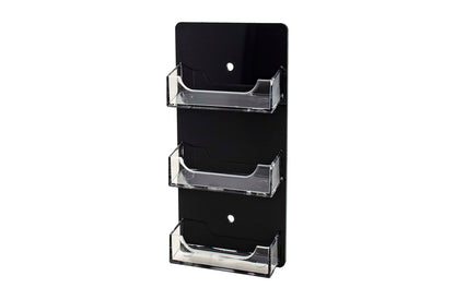 3 Pocket Wall Mount Business Card Holder