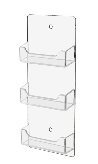 3 Pocket Wall Mount Business Card Holder