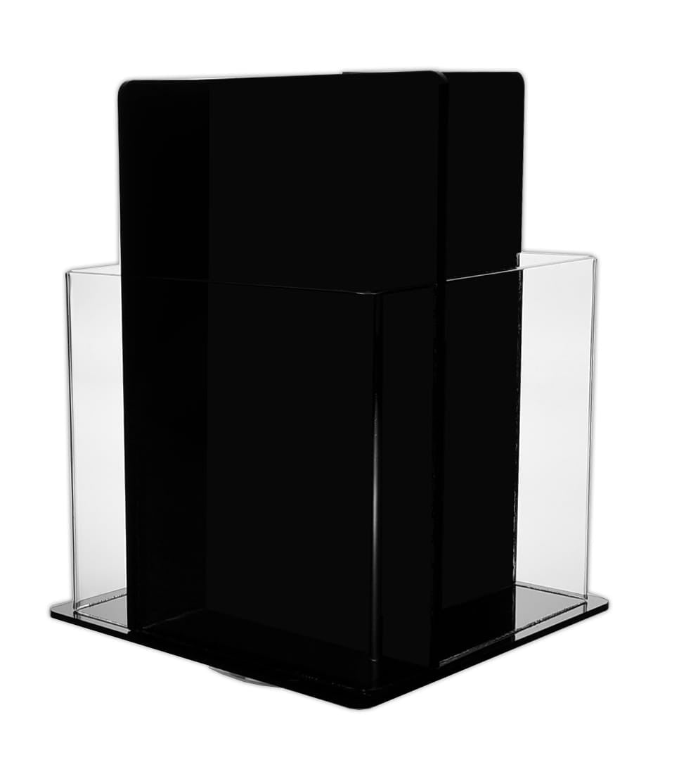 Rotating Trifold Holder for 4"W Brochures Multi Pocket Display