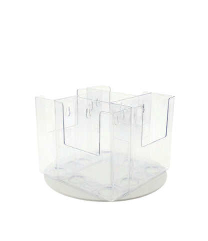 Spinning Brochure Holder with 4 Pockets for 4"W Trifolds