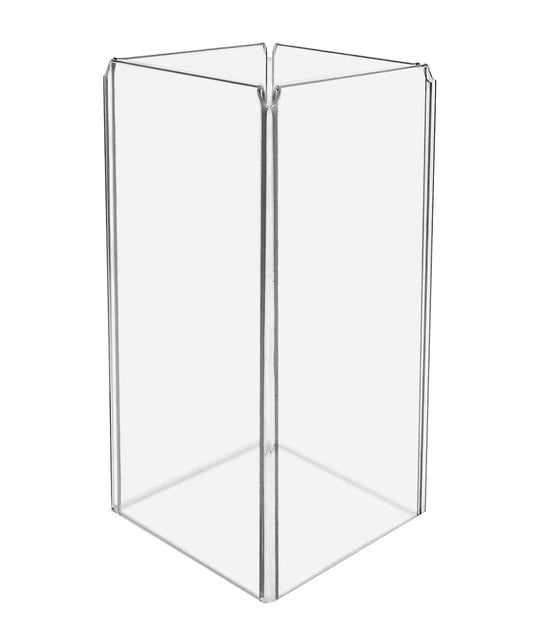 4"W x 9"H 4 Sided Table Tent Bar Bistro Menu Sign Display Stand