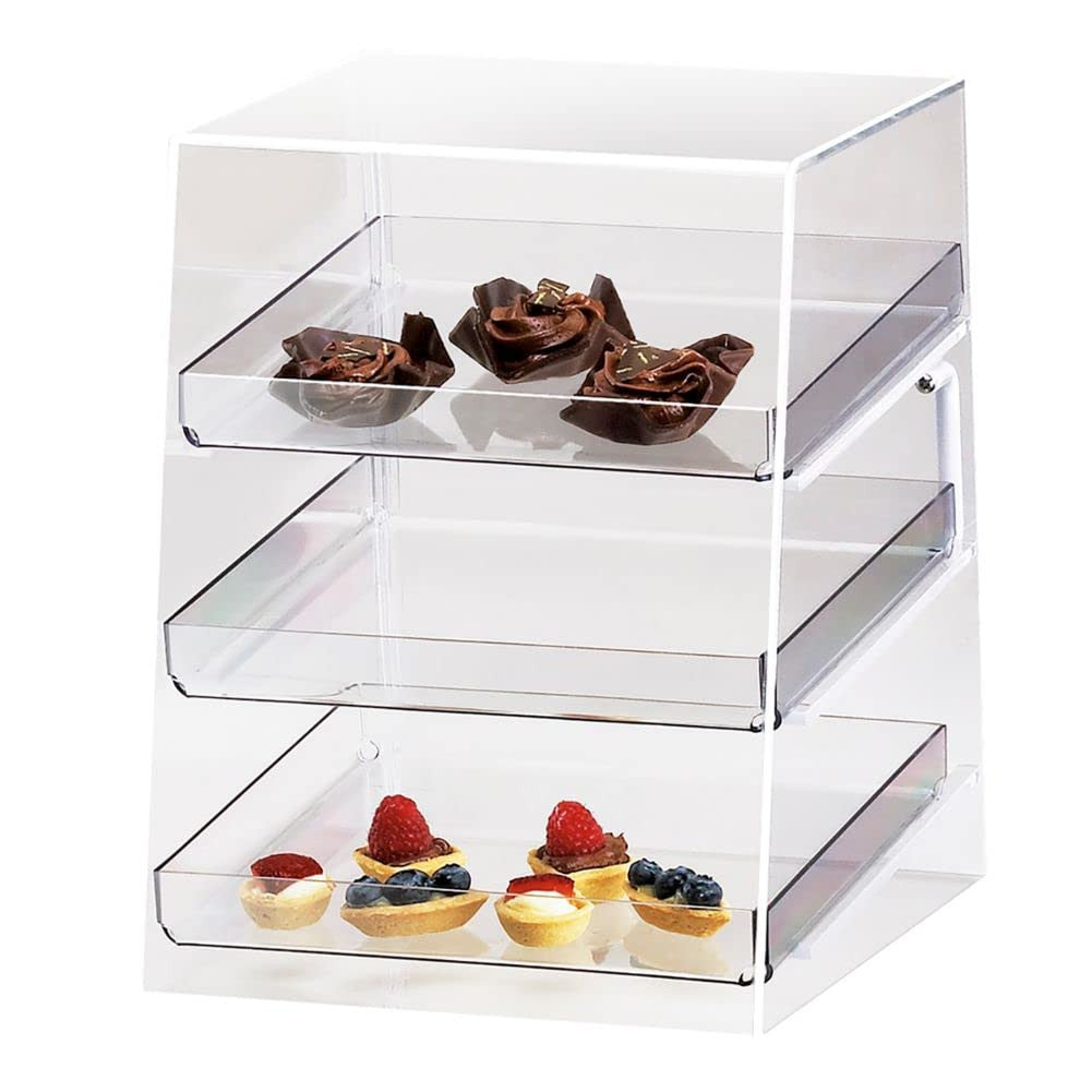 10" x 15" x 13.5" Bakery Pastry Display Case with 3 Trays