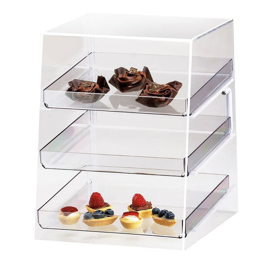 10" x 15" x 13.5" Bakery Pastry Display Case with 3 Trays