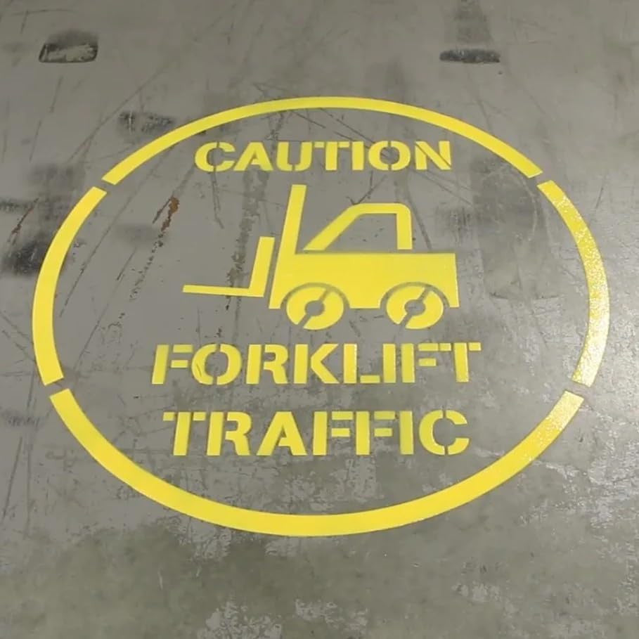 CAUTION FORKLIFT TRAFFIC Safety Stencil