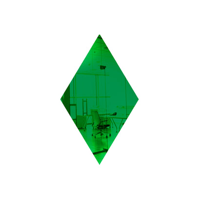 Light Green Diamond Shaped Mirror Acrylic Pieces for Arts and Crafts