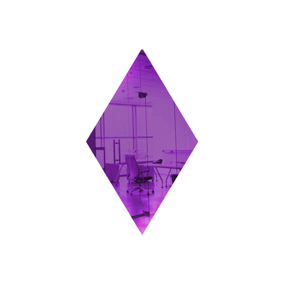 Purple Diamond Shaped Mirror Acrylic Pieces for Arts and Crafts
