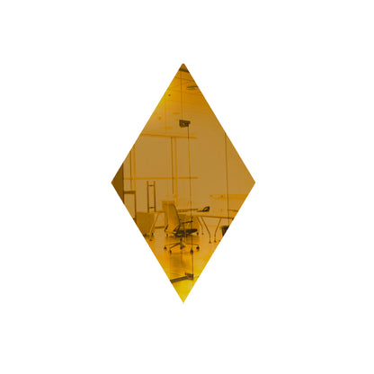 Yellow Diamond Shaped Mirror Acrylic Pieces for Arts and Crafts