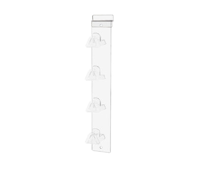 Slatwall Eyewear Holder 4 Tier Hanging Acrylic Rack