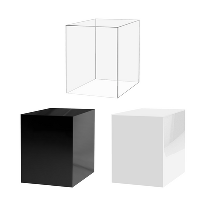Clear White and Black Retail Display Box