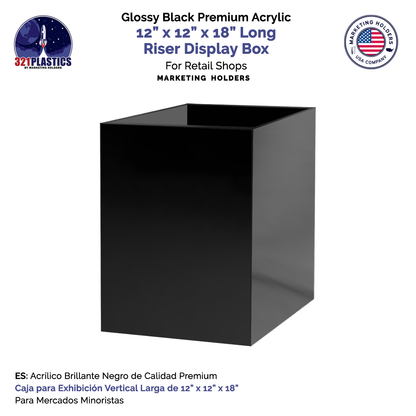 12" x 12" x 18" Tall Acrylic Retail Display Box