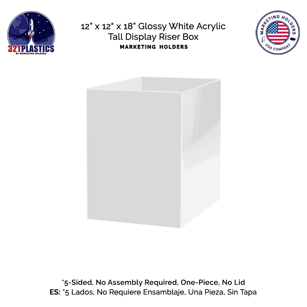 White Acrylic Display Bin