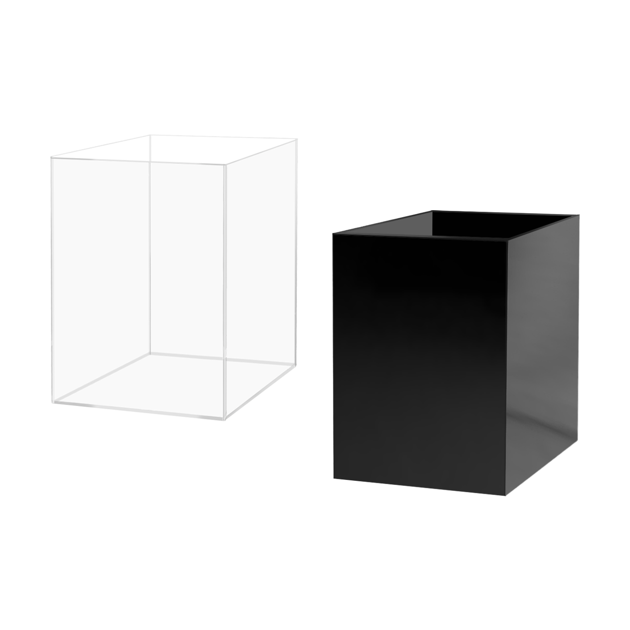 Clear and Black Acrylic Retail Box