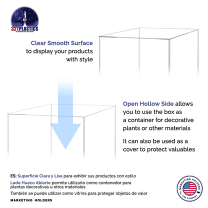 12" x 12" x 24" Acrylic Retail Display Box