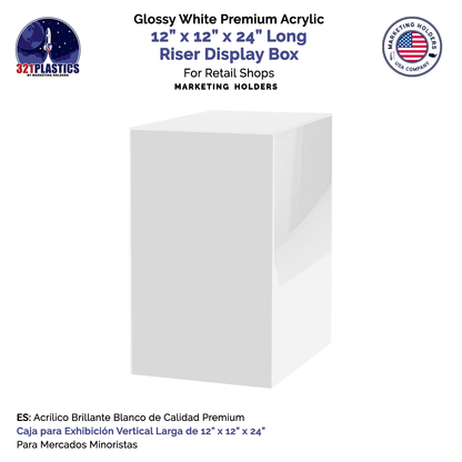 12" x 12" x 24" Acrylic Retail Display Box