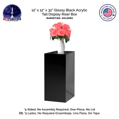 Black Plexiglass Display Tower